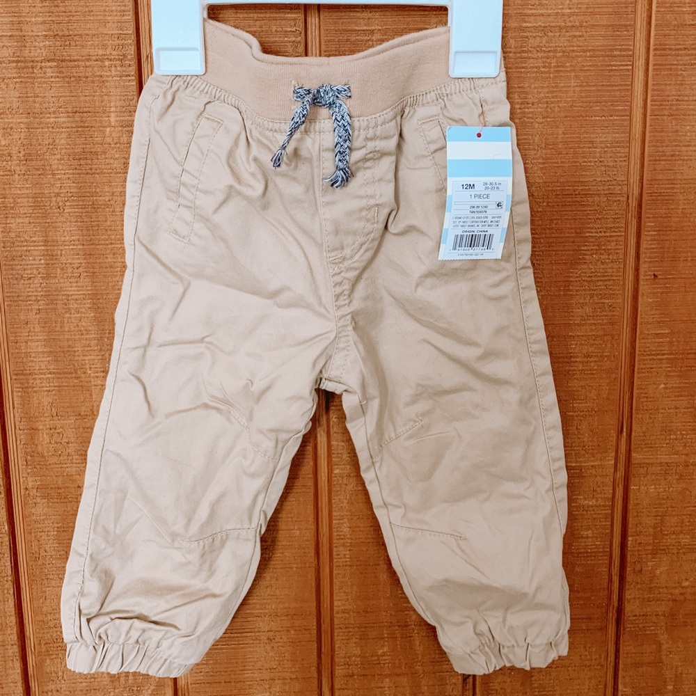 12 MONTH OLD KHAKI JOGGERS